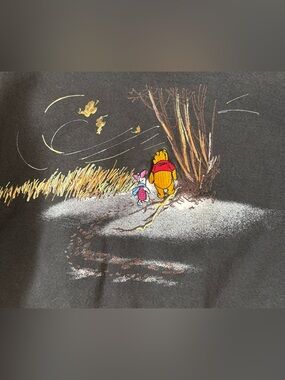 Vintage Disney Winnie the Pooh hoodie sweatshirt XXL black embroidered